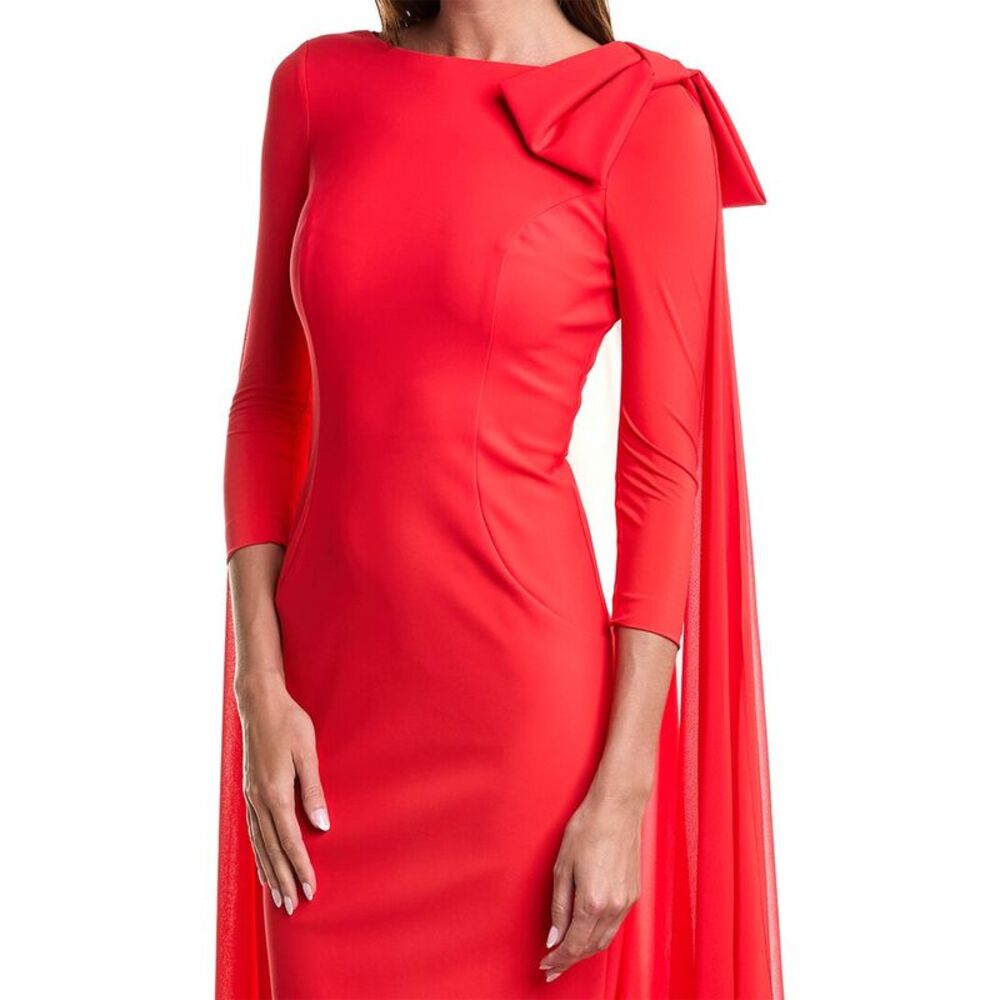 Teri Jon by Rickie Freeman Scuba Column Gown - Picture 3 of 4